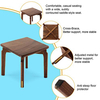 BOGAOJC 10 Inch Modern Style Black Walnut Wooden Stools Backless Chairs Stacking for Living Room, Dining Room, Bedroom, Set of 1, Walnut (10" Tall)