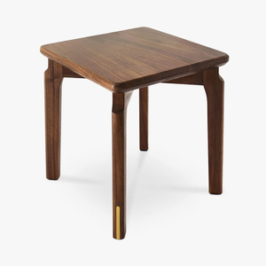 BOGAOJC 10 Inch Modern Style Black Walnut Wooden Stools Backless Chairs Stacking for Living Room, Dining Room, Bedroom, Set of 1, Walnut (10" Tall)